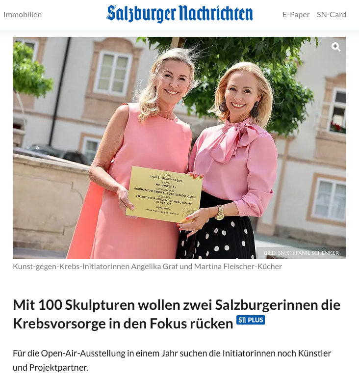 MEDIENBERICHT KUNST GEGEN KREBS
