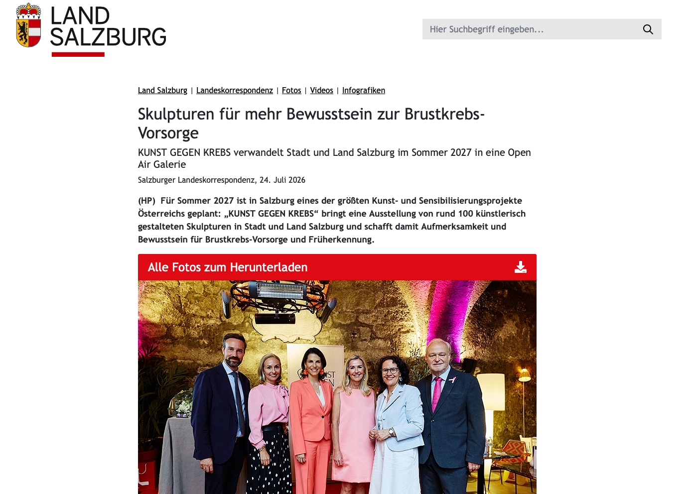 MEDIENBERICHT KUNST GEGEN KREBS