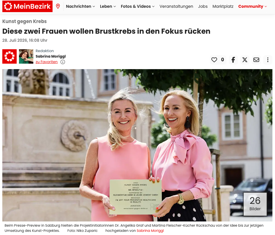MEDIENBERICHT KUNST GEGEN KREBS