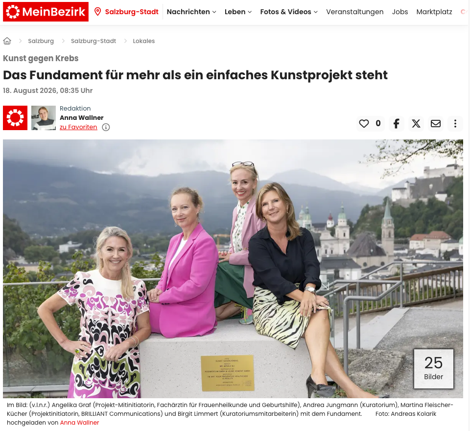 MEDIENBERICHT KUNST GEGEN KREBS