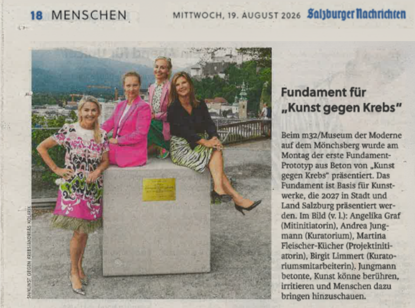 MEDIENBERICHT KUNST GEGEN KREBS